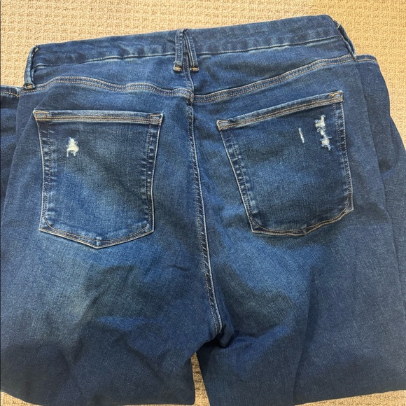 Good American Dark Blue Straight Leg Jeans - Picture 3 of 3